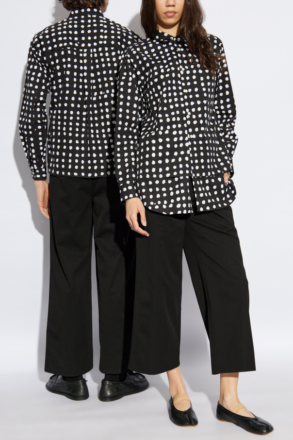 Comme des Garçons Black Shirt with polka dot pattern | Men's